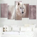 Arctic Wolf Pattern Canvas Painting