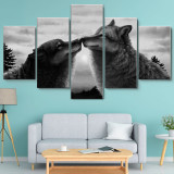 Wolf Couples Print Canvas Painting