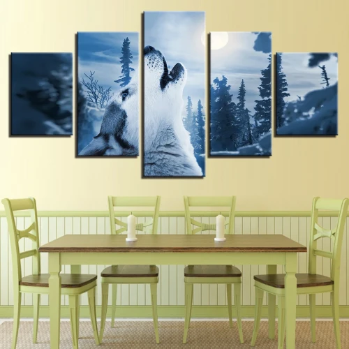 Wolf Print Canvas Painting