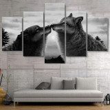 Wolf Couples Print Canvas Painting