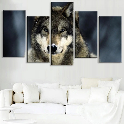 Wolf Pattern Canvas Painting