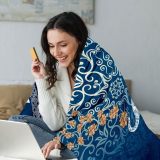Geometric Elephant Print Blanket