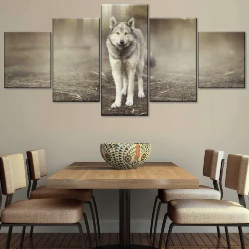 Wild Wolf Print Canvas Painting