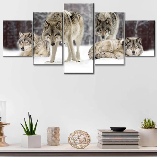 Wolf Packs Canvas Painting