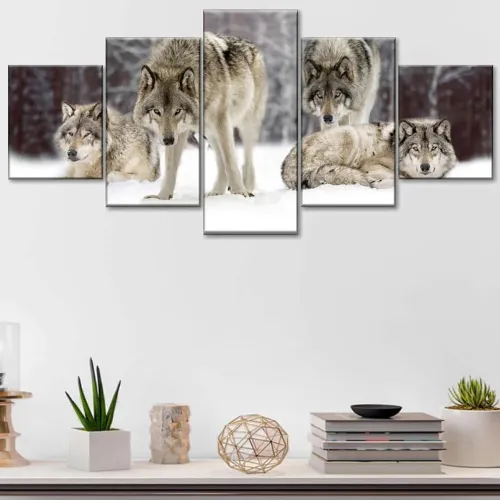 Wolf Packs Canvas Painting