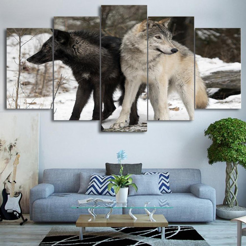 Wolves Print Canvas Painting