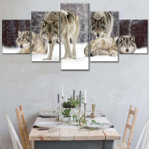 Wolf Packs Canvas Painting