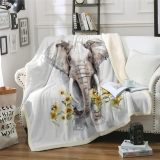 Watercolor Elephant Throw Blanket