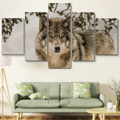 Wild Wolf Print Canvas Painting