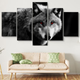 Large Wolf Print Canvas Painting