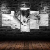 Wolf Couples Print Canvas Painting