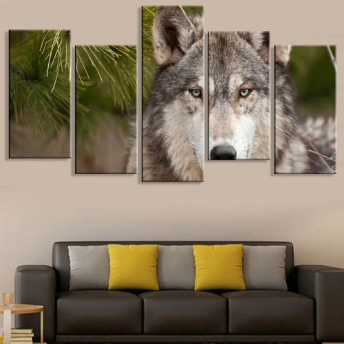 Animal Wolf Print Canvas Painting