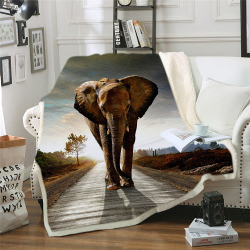 Giant Elephant Print Blanket