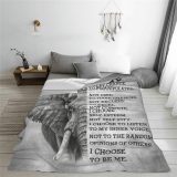 Slogan Elephant Flannel Blanket