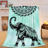 Elephant Print Cozy Blanket