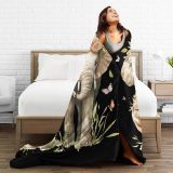 Mom Baby Elephant Fleece Blanket