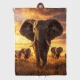 Elephant Packs Print Blanket