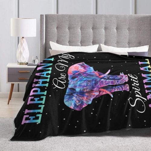 Elephant Is My Spirit Animal Flannel Blanket