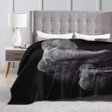 Mom Baby Elephant Flannel Blanket