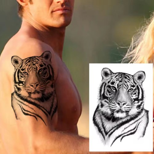 Half Sleeve Tiger Tattoo