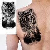 Tiger And Forest Tattoo