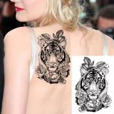 Tiger Rose Clock Tattoo