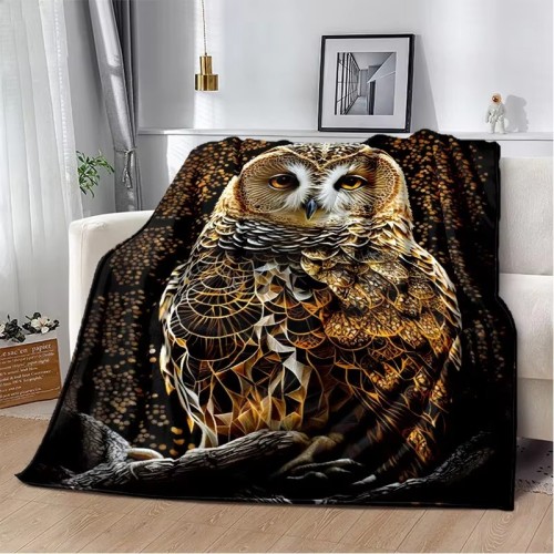 Owl Print Throw Blanket