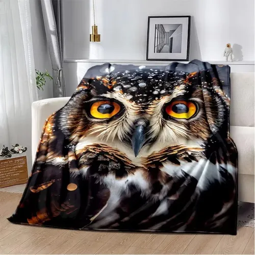3D Owl Pattern Blanket