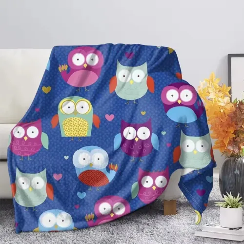 Cute Owl Couch Blanket