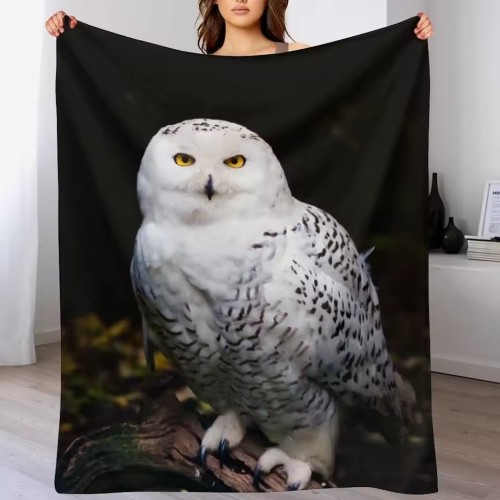 Snowy Owl Throw Blanket