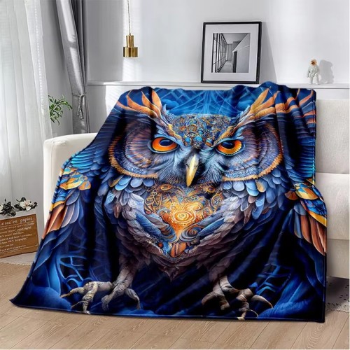 Owl Art Print Blanket