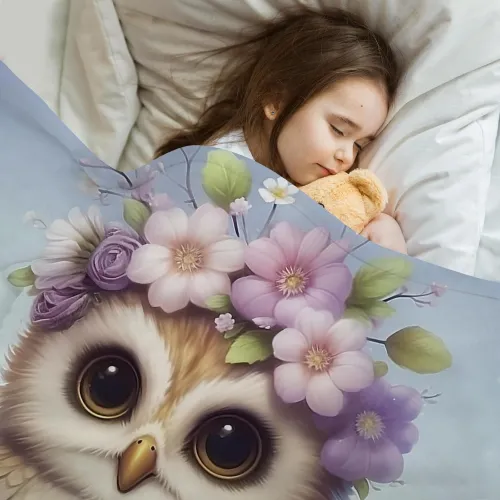 Cartoon Owl Plush Blanket