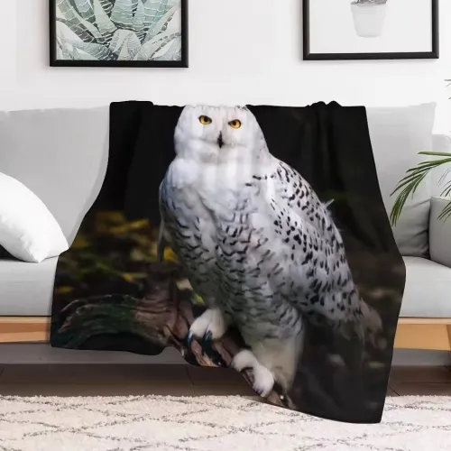 Snowy Owl Throw Blanket