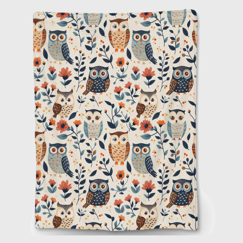 Kids Owls Fuzzy Blanket