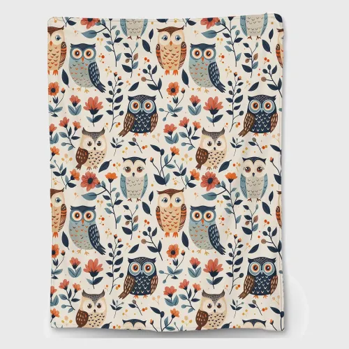 Kids Owls Fuzzy Blanket