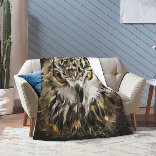 3D Owl Print Blanket