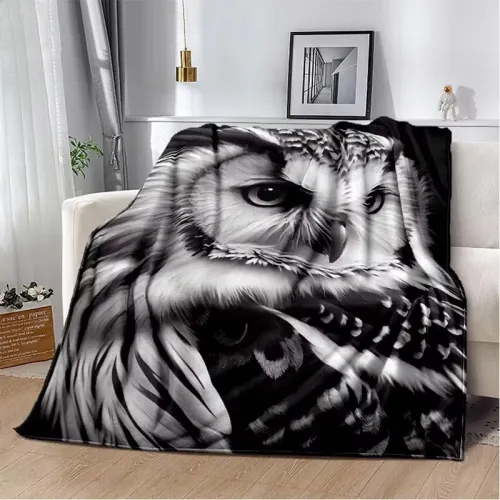 Animal Owl Print Blanket