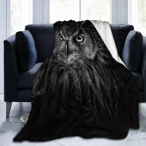 Black Owl Plush Blanket