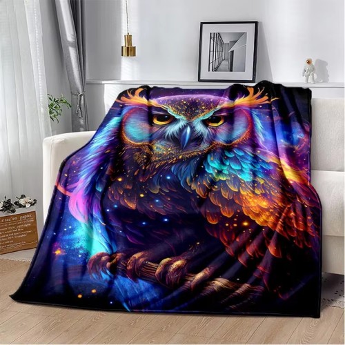 Owl Pattern Flannel Blanket