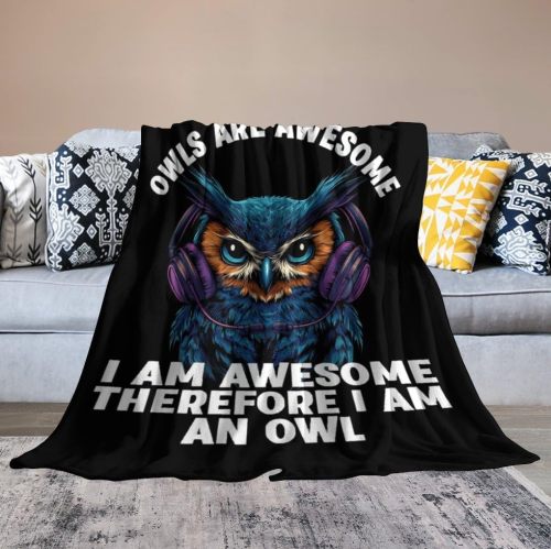 Owls Are Awesome Fleece Blanket