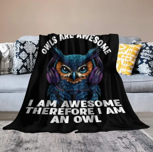 Owls Are Awesome Fleece Blanket