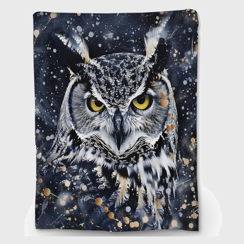 Owl Print Fleece Blanket