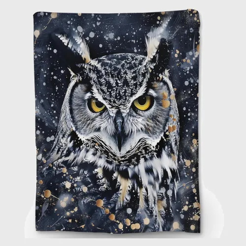 Owl Print Fleece Blanket