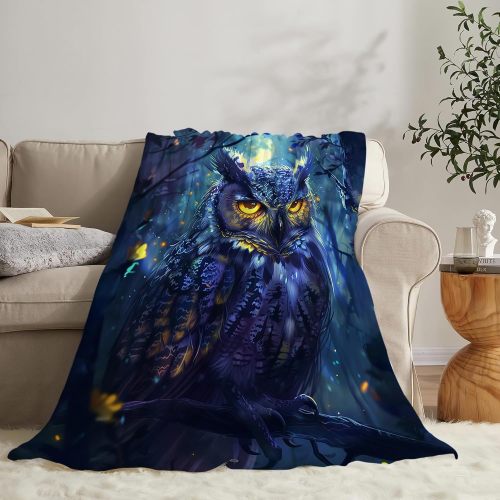 Owl Fleece Throw Blanket