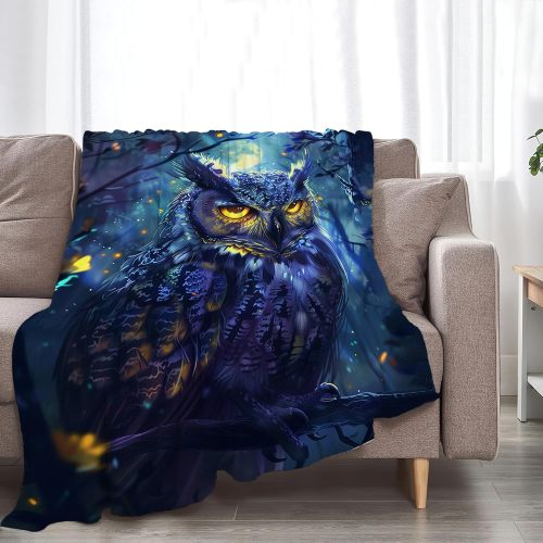 Owl Fleece Throw Blanket