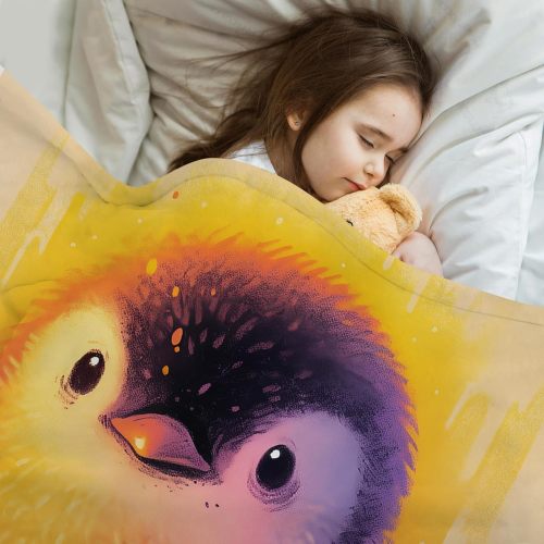 Soft Baby Penguin Flannel Blanket