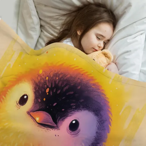 Soft Baby Penguin Flannel Blanket