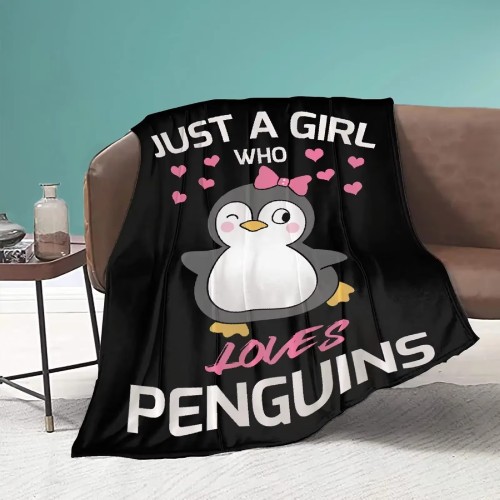 Just A Girl Who Loves Penguins Blanket
