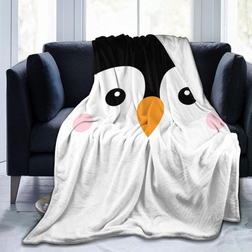 3D Penguin Face Plush Blanket
