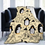 Cozy Kids Penguins Fleece Blanket